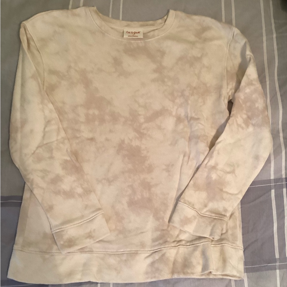 Girls Cat & Jack Beige sweatshirt size medium